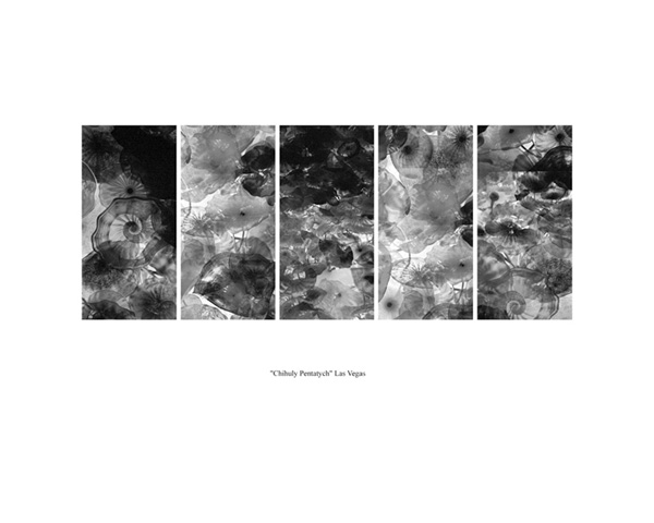 Chihuly B&W Pentaptych